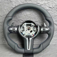 Volante de cuero para F01, F10, F20, F22, F25, M3, X5, F15, X6, F16, 4 radios, estilo empresarial, Serie 6 perforada