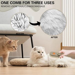 Brosse vapeur pour chat, brosse de nettoyage pour poils de chien, brosse vaporisatrice pour chat, pour massage des animaux de compagnie - Product Image 4