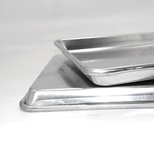 Nampan panggang aluminium persegi panjang 40*60, nampan panggang roti dan nampan kue digunakan untuk cetakan memanggang Oven - Product Image 5