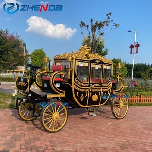 Carruaje de Boda de Lujo, Carroza Real Eléctrica, Nuevo Estilo, Remolque de Carruaje de Boda Tirado por Caballos en Venta - Product Image 4