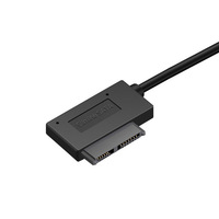 Câble adaptateur convertisseur USB Super Speed vers Mini SATA II 7+6 13 broches avec coque rigide pour lecteur CD/DVD ROM Slimline d'ordinateur portable