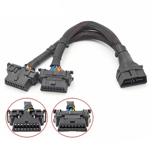 LT012 <span class=keywords><strong>OBD</strong></span> 16pin OBD2 macho a doble hembra Cable de extensión Obd2 Cable de diagnóstico <span class=keywords><strong>OBD</strong></span> cable divisor extensión de herramientas de diagnóstico - Product Image 6