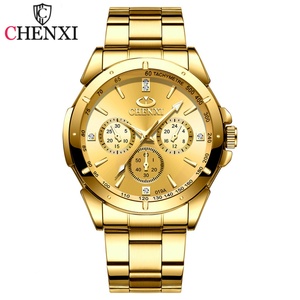 Reloj de Pulsera CHENXI Dorado Casual de Cuarzo, Acero Inoxidable, Resistente al Agua, Lujoso, para Negocios - Product Image 5