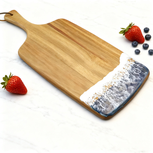 Cao Cấp Phong Cách Đại Dương Mô Hình Gỗ Keo & Nhựa Epoxy Bánh Pizza Hội Đồng Quản Trị Pho Mát Bánh Mì Cắt Hội Đồng Quản Trị Phục Vụ Hội Đồng Quản Trị Với Xử Lý - Product Image 5