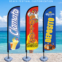 Publicité pour boutique en plein air Swooper Flutter Plume Drapeaux Promotion Vent Drapeau Bannières avec Pôle
