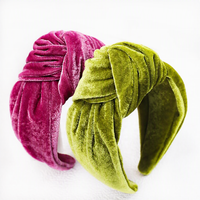 Nouveau solide coloré velours femmes tissu élastique noué bandeau chaud populaire Europe et amérique bandeau de cheveux accessoires ornement