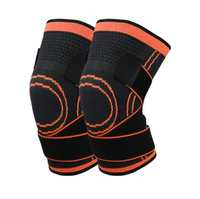 Offre Spéciale réglable genouillère soutien 3D tricoté élastique en Nylon Compression basket-ball sport genouillère avec ceinture