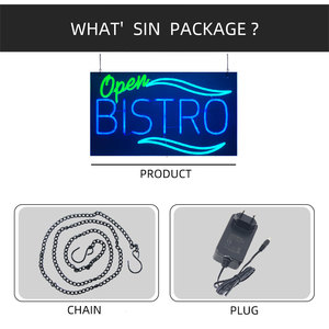 16*27inch nhà sản xuất bistor mở Led <span class=keywords><strong>Neon</strong></span> Đăng quảng cáo tùy chỉnh led <span class=keywords><strong>cafe</strong></span> nhà hàng trong nhà bảng Đăng - Product Image 3