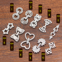 Nicemix D P 2591 — fermoir de collier en argent 925, boucle à double boutonnage, trois boutonnage