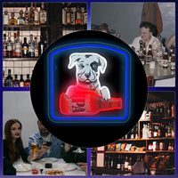 Neonawall Home & Gift Givers, enseigne au néon LED pour chien IP65, design mignon de chien et de bouteille de bière pour la décoration de la chambre