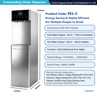 Distributeur d'eau sur pied en acier inoxydable, chauffage instantané, eau chaude et froide, usage domestique