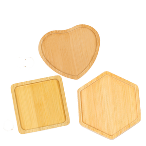 Plateau de service en bois en forme de cœur avec porte-gobelet, fait main, style nordique, pour collations et thé - Product Image 5