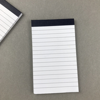 Bloc-notes à lignes horizontales, bloc-notes d'écriture, papier auto-adhésif épais de 80 g, personnalisé, 25/50 feuilles, bloc-notes détachable A7