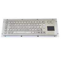 Clavier monté mécanique imperméable de kiosque en métal industriel de 65 touches avec la boule de commande ou le touchpad ou les clés de braille
