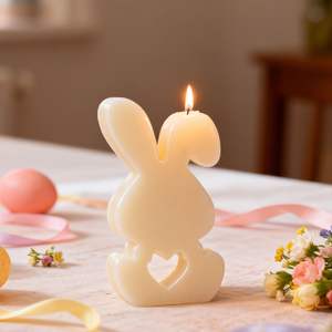 <span class=keywords><strong>Moule</strong></span> en silicone pour bougie en résine époxy, <span class=keywords><strong>forme</strong></span> de cœur de lapin mignon pour Pâques, <span class=keywords><strong>moule</strong></span> en plâtre pour aromathérapie, fabrication artisanale - Product Image 1