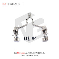 Catback de soupape d'échappement en acier inoxydable de haute qualité ING pour Mercedes AMG CLS63 W219 6.2L avec pièces de tuyau haute performance