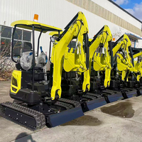 Mini-excavatrice de 2 tonnes, micro-excavatrice sur chenilles, livraison gratuite, nouvelles chenilles en caoutchouc, petite excavatrice agricole avec outils, vente en gros d'usine