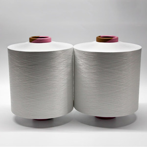 150D/48F/2PLY <strong>DTY</strong> HIM 100% Polyester <strong>Thread</strong> Raw White Low Stretch Yarn - Product Image 1