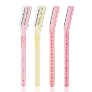 Tondeuse à sourcils pour femmes, lame en acier inoxydable, transparente, rasoir simple, outil de beauté, sûr et durable. - Product Image 2