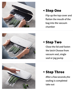 Máquina <span class=keywords><strong>selladora</strong></span> de alimentos <span class=keywords><strong>al</strong></span> vacío eléctrica portátil de alta calidad personalizada ahorrador de alimentos automático con material plástico para sellar - Product Image 3