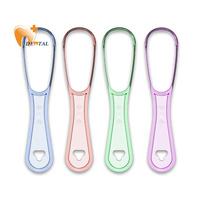 Grattoir lingual pour adultes avec design coloré, nettoyeur de revêtement lingual, outil essentiel pour l'hygiène bucco-dentaire