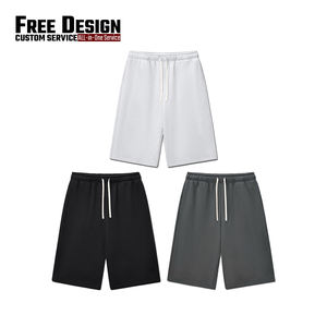 Pantalons décontractés pour hommes en molleton lourd 350G avec cordon de serrage, pantalon large et ample, logo personnalisé, <span class=keywords><strong>shorts</strong></span> hip-hop - Product Image 3