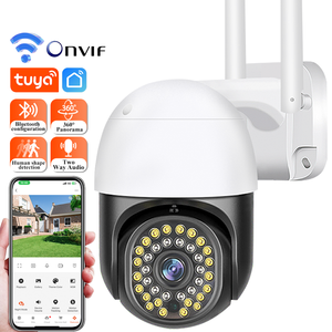 <span class=keywords><strong>Caméra</strong></span> de sécurité extérieure sans fil Tuya <span class=keywords><strong>Smart</strong></span> <span class=keywords><strong>Life</strong></span> 3MP HD 2.4G Wifi IP PTZ 12V, étanche, avec détection humaine IA - Product Image 1