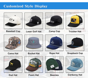 100% Cotton Men's Custom Embroidery Logo Rope 5 Panel Two Color Two Tone Hats <b>Cap</b> Baseball <b>Cap</b> - Product Image 3