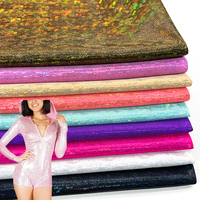 Tissu en nylon et spandex holographique mystique effet verre brisé, en stock usine, pour vêtements de danse, maillots de bain et robes