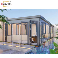 Verrière bioclimatique quatre saisons pour jardin, patio, véranda, porche, solarium, maison en verre fermée