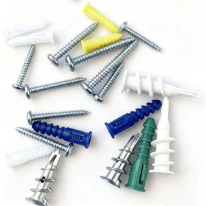 ชุดสกรูสแตนเลสและท่อพลาสติกขยายตัว พร้อมพุกยึดแบบขยายตัวพร้อมสกรู<span class=keywords><strong>เจาะ</strong></span>ตัวเองเคลือบสังกะสีสำหรับผนังยิปซัม - Product Image 1