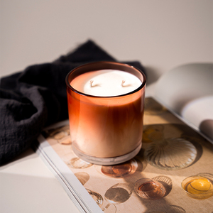 AIKUN Custom Luxury Soy Wax Gradient Color Glass Jar Scented <b>Candle</b> Wholesale Private Custom Label Aromatherapy Scented <b>Candles</b> - Product Image 1