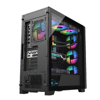 Cajas de Ordenador para Gaming al por Mayor con 4 Ventiladores ARGB, Gabinetes de PC de Escritorio Personalizadas de Cristal E-ATX, Fabricantes de Aluminio