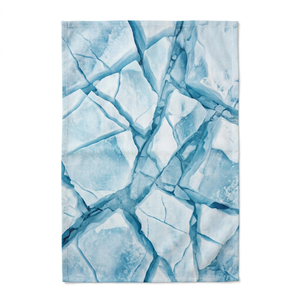 Essuie-tout de cuisine moderne en coton 100% motif abstrait iceberg et eau, bleu <span class=keywords><strong>glacier</strong></span> arctique, 40x60cm - Product Image 1