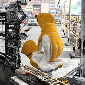 工业焊接手套 耐热全粒面皮革 EN388 认证 2-4 毫米厚度 无硅胶安全手套 - Product Image 3