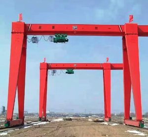 Grúas de pórtico de viga única de 10 toneladas de alta calidad, fuente de energía eléctrica, engranaje de Motor de elevación móvil para elevación de fábrica Industrial - Product Image 4
