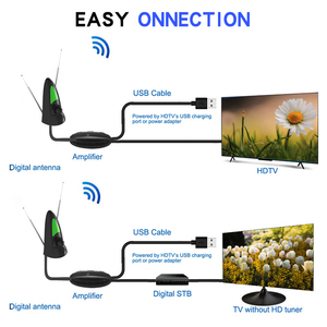 Antena DVB T para Interiores, Antena de TV Digital de Alta Ganancia, Antena de TV HD para Canales Gratuitos - Product Image 2