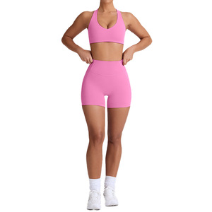 Pantalon de yoga et de sport pour femme, sans couture, effet galbe fessier, effet ventre plat, séchage rapide, longueur intégrale, pour la course et le fitness, modèle international - Product Image 5