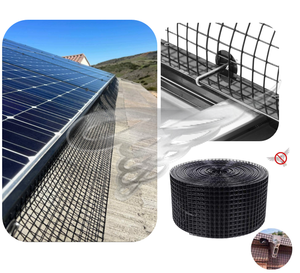 Barrera de malla para pájaros de panel solar Clips resistentes negros recubiertos de PVC de 6x100 pies para protección de paneles solares - Product Image 4