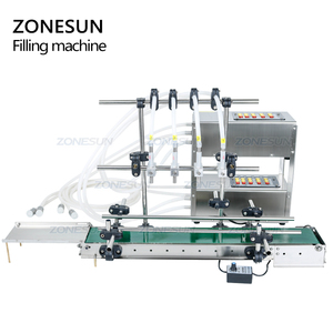 ZONESUN ZS-DTDP4G 4 Heads Diaphragm <b>Pump</b> Olive Oil Juice Soybean Milk <b>Small</b> Bottle Liquid Filling Machine for Beverage - Product Image 6