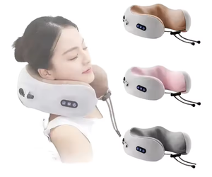 Almohada de Masaje Cervical Inalámbrica Eléctrica Shiatsu 2025, en Forma de U, Inflable, con 3 Modos de Fisioterapia Infrarroja para el Hogar y la Oficina - Product Image 1