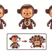 Jouet anti-stress en forme de mini singe, en PP et papier, style amusant, jouet éducatif pour enfants, marque USSE, unisexe