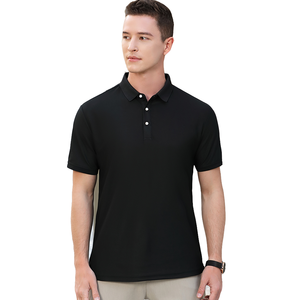 Chemise de golf décontractée à manches courtes pour homme, anti-rides, avec logo brodé, poche, polyester/coton, disponible jusqu'à 6XL - Product Image 1