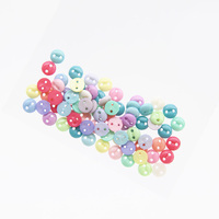 5mm résine deux yeux pain coton poupée Mini bouton bébé vêtements accessoires petit bébé vêtements bouton