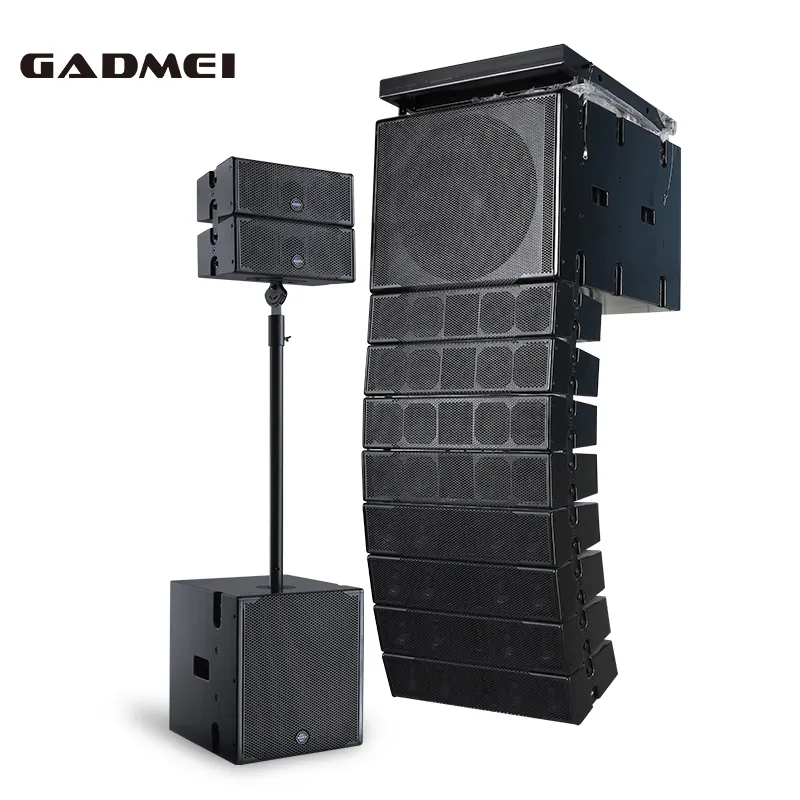 Speaker Line Array Aktif Neodymium Subwoofer Speaker Pesta Kotak Suara Bertenaga Besar Subwoofer Profesional 18 Inci