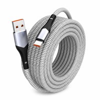 Cable de Carga Rápida USB a Tipo C de 120W 6A, Trenzado, de Cobre Estañado, en Varias Longitudes, OEM para Teléfono Móvil y Computadora
