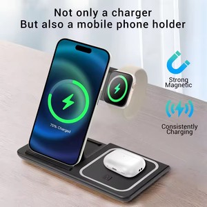 Chargeur sans fil <span class=keywords><strong>rapide</strong></span> pliable OEM 3 en 1 15W pour <span class=keywords><strong>IPhone</strong></span> 17 16 15 <span class=keywords><strong>14</strong></span> Station de charge <span class=keywords><strong>rapide</strong></span> portable pour chargeur de montre Samsung - Product Image 3