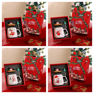 Christmas Ceramic Mug Custom Logo Santa Print <b>Gift</b> Cup Nordic <b>Retro</b> Coffee Mug for Holiday Season - Product Image 6