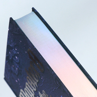 Impression de livres reliés personnalisés avec bords holographiques, bords pulvérisés, édition spéciale, reliure cartonnée, impression UV sélective