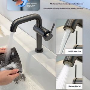 Robinet de lavabo de style luxueux nouvelle génération, rotatif, en céramique, eau froide et chaude, anti-éclaboussures, multifonction - Product Image 5